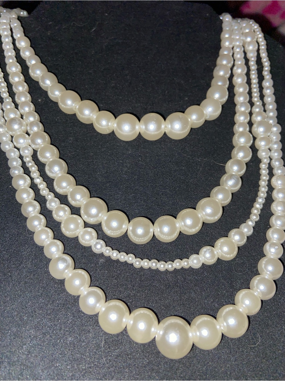 Classic Ivory Pearl Multi-Strand Necklace - Elegantly Layered